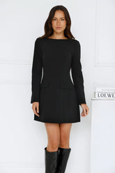Polished Elegance Long Sleeve Mini Dress